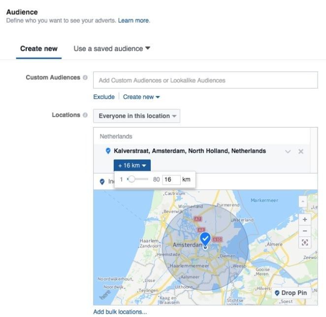 Facebook Locatie Targeting