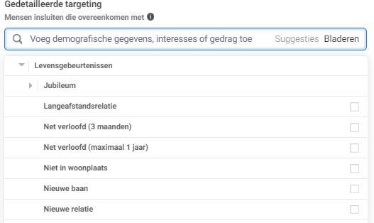 Facebooklevensgebeurtenissen