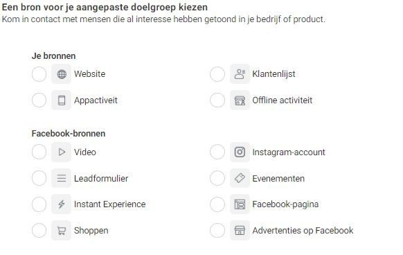 Aangepastedoelgroepfacebook